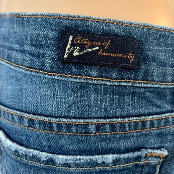 CITIZENS OF HUMANITY Y2K Women’s ‘Kelly #063 Cropped Stretch Low-Waist Jeans’ - Picture 9 of 10